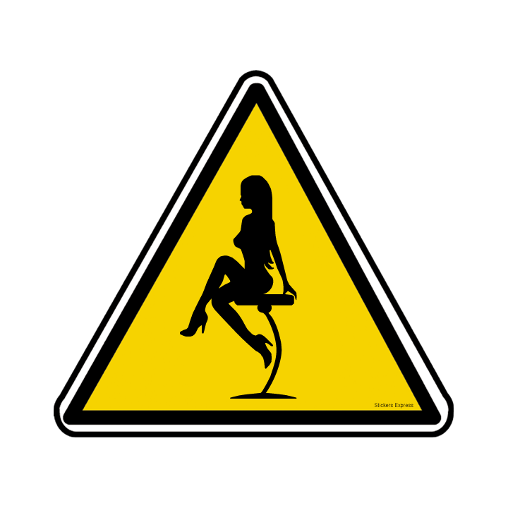 silhouette pin-up 38 (20x18.2cm) - Sticker/autocollant