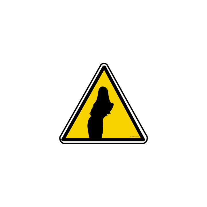 silhouette pin-up 39 (5x4.5cm) - Sticker/autocollant