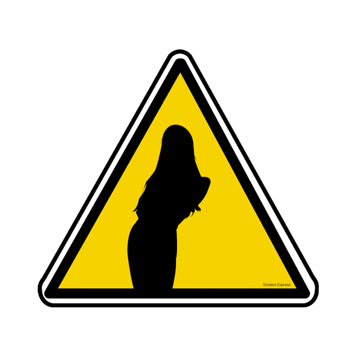 silhouette pin-up 39 (5x4.5cm) - Sticker/autocollant