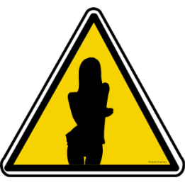 silhouette pin-up 40 (20x18.5cm) - Sticker/autocollant