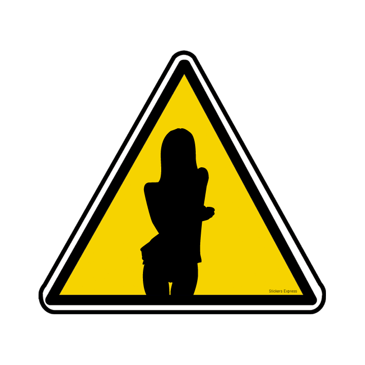 silhouette pin-up 40 (20x18.5cm) - Sticker/autocollant