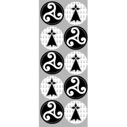 stickers / autocollant Triskele et drapeau breton 2