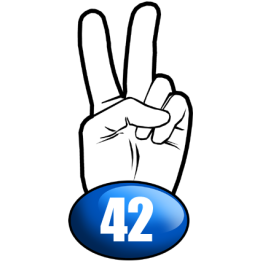 salut de motard département 42 - 15x7,2cm - Sticker/autocollant