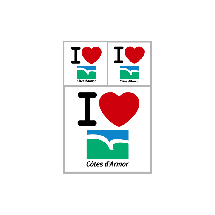 Côtes-d'Armor (8 autocollants variés) - Sticker/autocollant