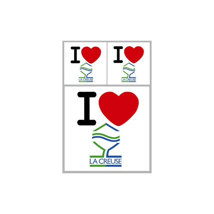 Creuse (8 autocollants variés) - Sticker/autocollant