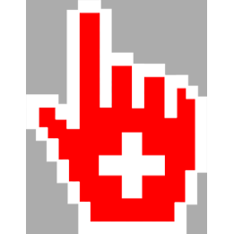 stickers /  autocollants curseur main Suisse