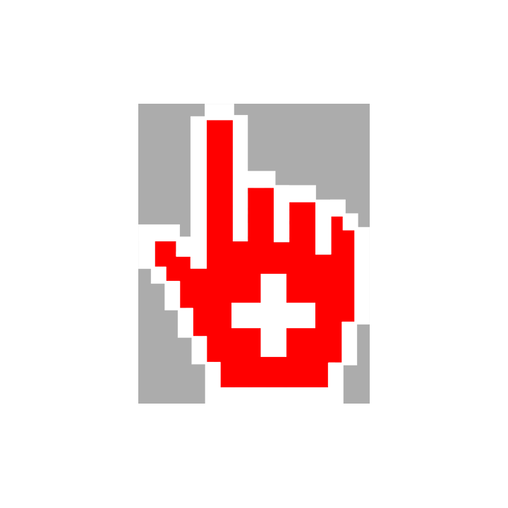 stickers /  autocollants curseur main Suisse
