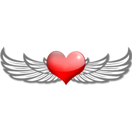 sticker "coeur ailés"