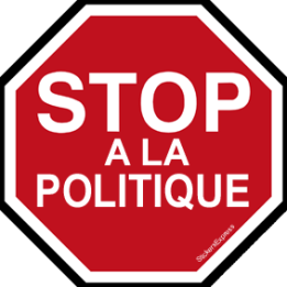 sticker / autocollant STOP A LA POLITIQUE
