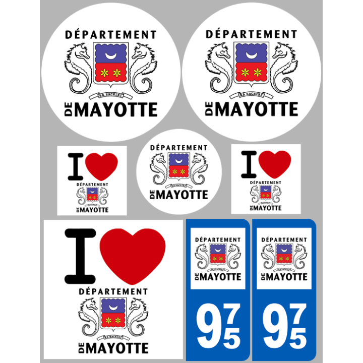 stickers / autocollant département de Mayotte
