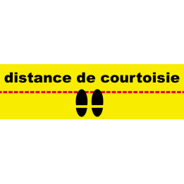 Sticker / Autocollant pour sol "distance de courtoisie"