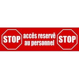 Sticker / Autocollant pour sol "accès réservé"