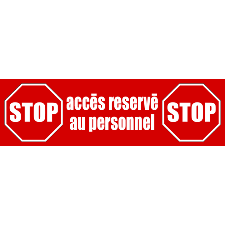 Sticker / Autocollant pour sol "accès réservé"