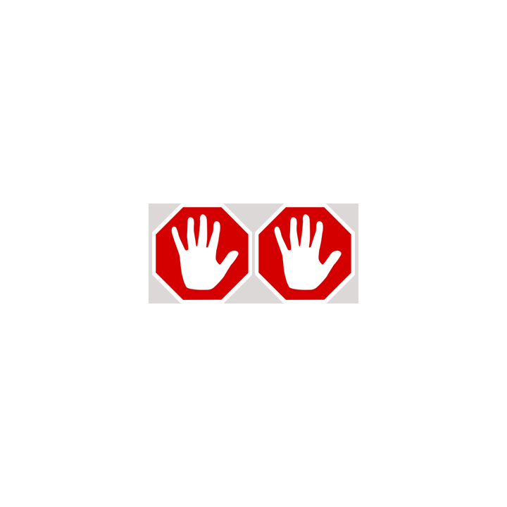 Sticker / Autocollant pour sol "STOP MAIN"