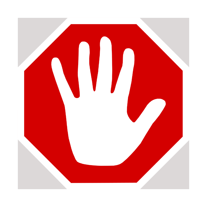 Sticker / Autocollant pour sol "STOP MAIN"
