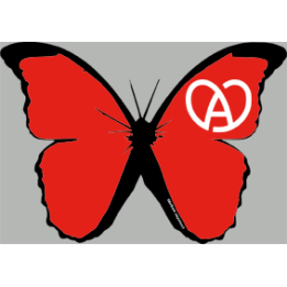 stickers autocollants "effet papillon Alsace rouge"