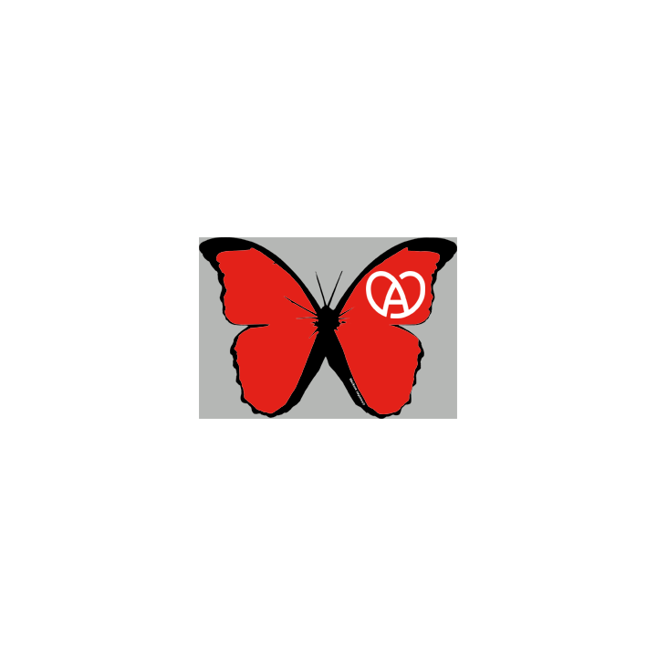 stickers autocollants "effet papillon Alsace rouge"