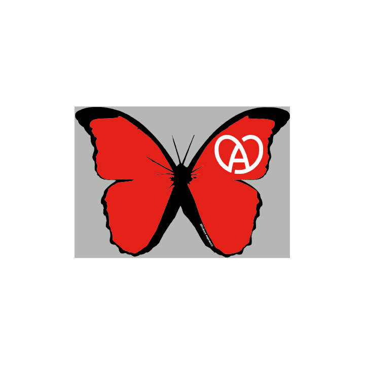 stickers autocollants "effet papillon Alsace rouge"
