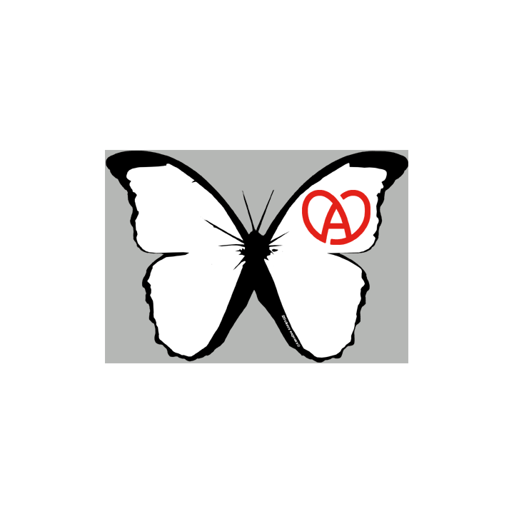 stickers autocollants "effet papillon Alsace blanc"