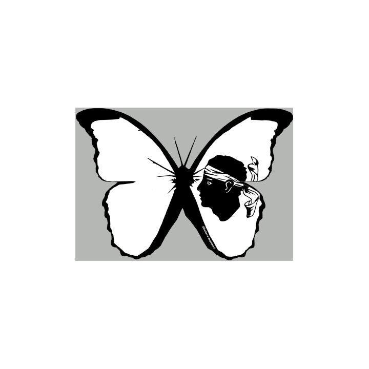 stickers autocollants "effet papillon Corse"