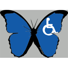 stickers autocollants "effet papillon Handicap moteur"