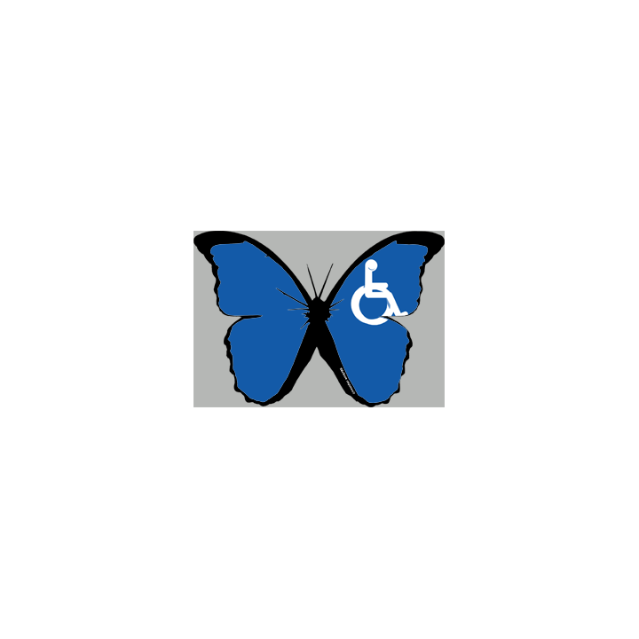 stickers autocollants "effet papillon Handicap moteur"