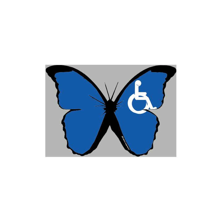 stickers autocollants "effet papillon Handicap moteur"