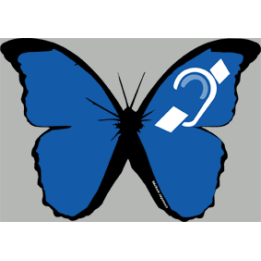 stickers autocollants "effet papillon Mal entendant"