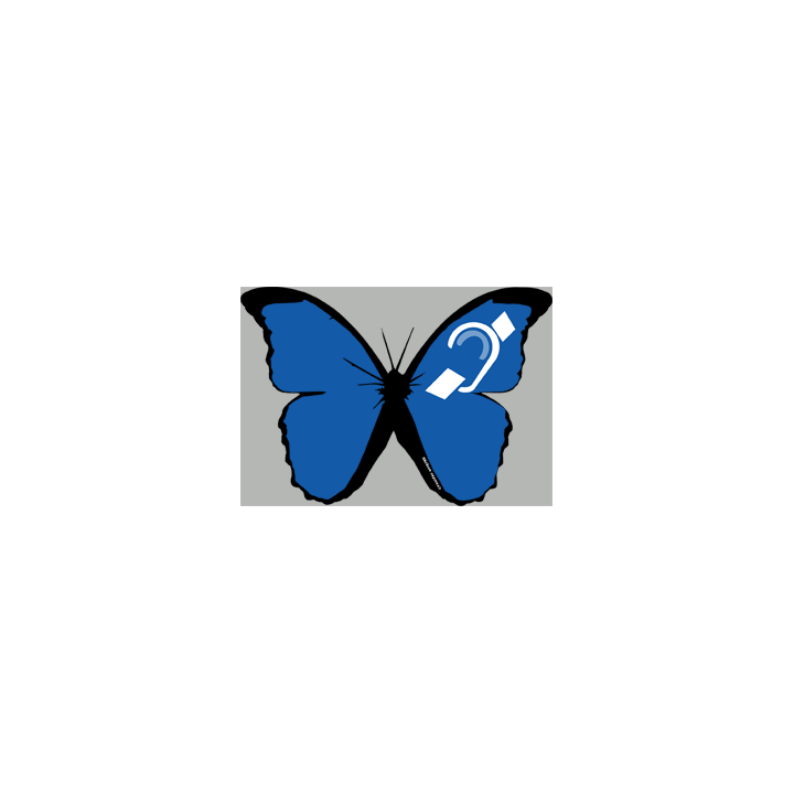 stickers autocollants "effet papillon Mal entendant"