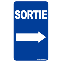 autocollants "sortie fléchage droite"