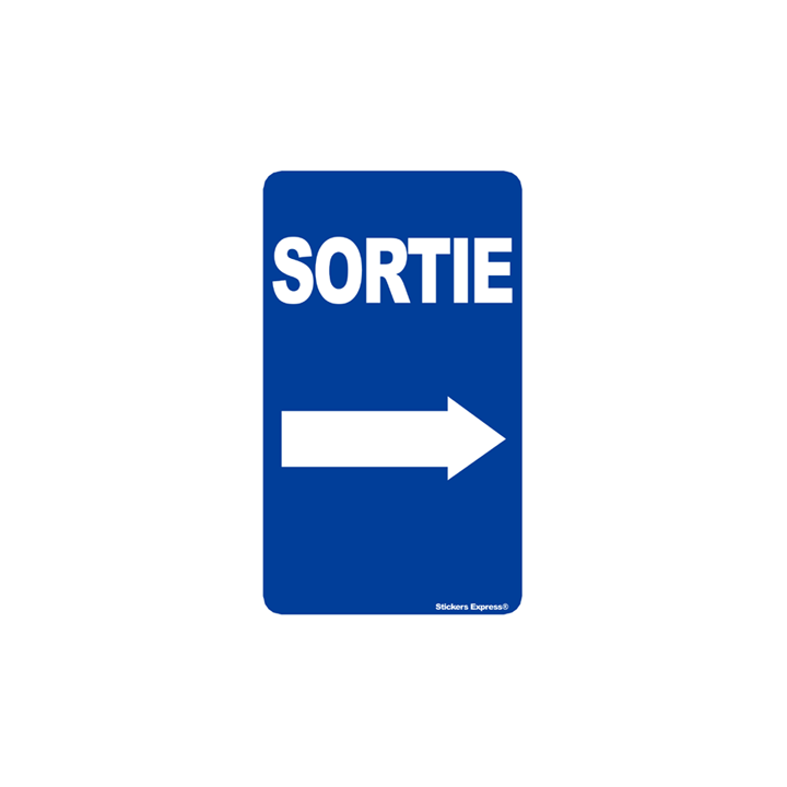 autocollants "sortie fléchage droite"