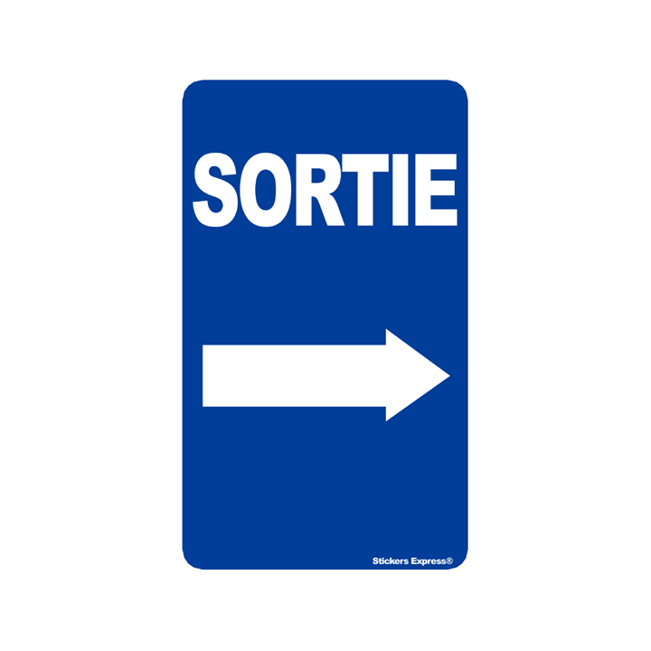 autocollants "sortie fléchage droite"