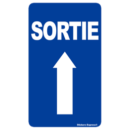 autocollants "sortie fléchage haut"