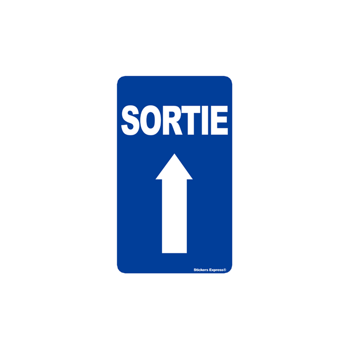 autocollants "sortie fléchage haut"