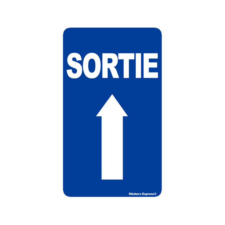 autocollants "sortie fléchage haut"