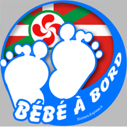 bébé à bord basque garçon