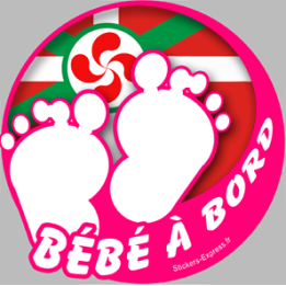 bébé à bord basque fille