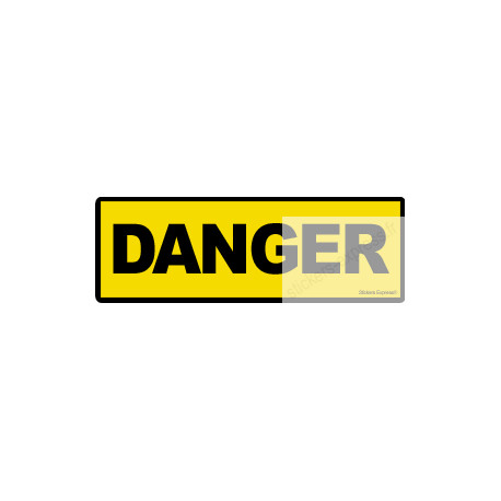 Sticker / Autocollant danger