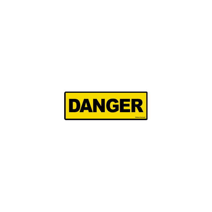 Sticker / Autocollant danger