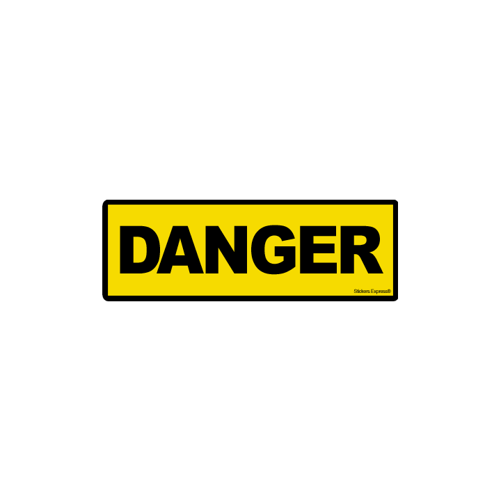 Sticker / Autocollant danger