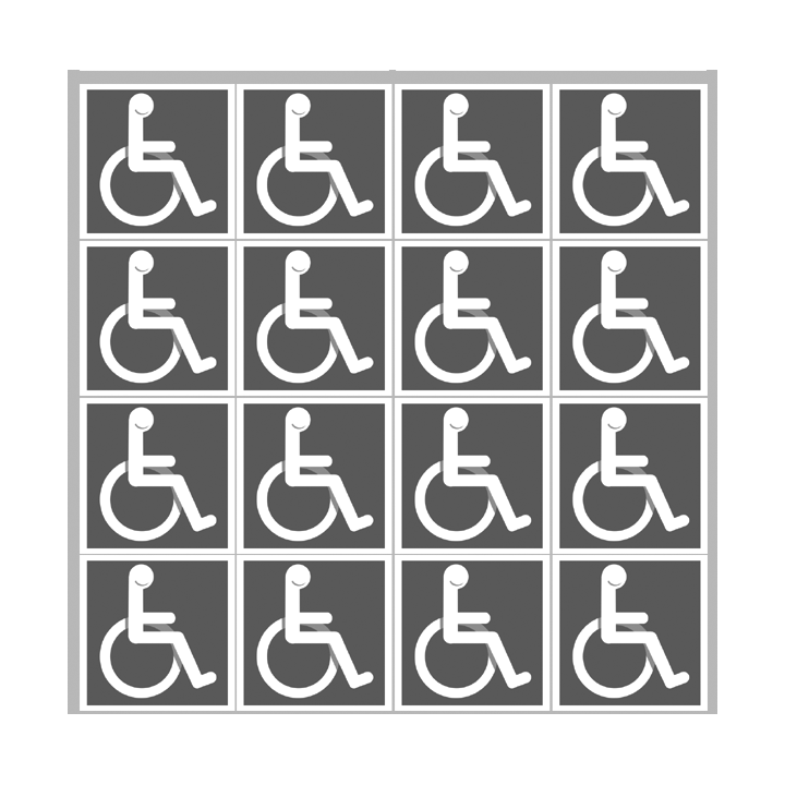 Stickers / autocollants handicape moteur gris 5