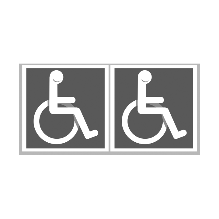 Stickers / autocollants handicape moteur gris 3
