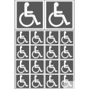 Stickers / autocollants handicape moteur gris 2