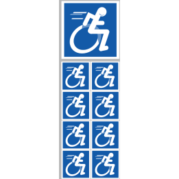 Stickers / autocollants handisport moteur 4