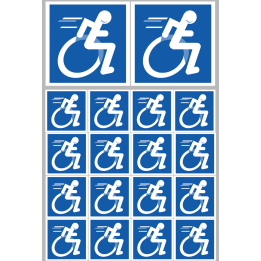 Stickers / autocollants handisport moteur 2