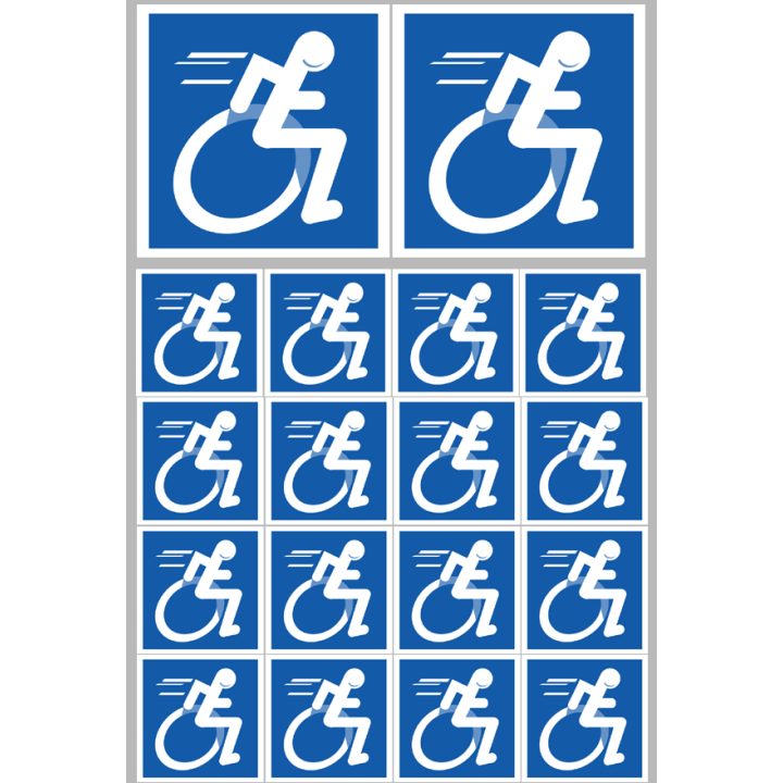 Stickers / autocollants handisport moteur 2