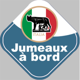 bébé à bord jumeaux d'origine Italienne