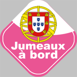 bébé à bord jumelle Portugaise