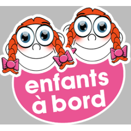 enfants à bord 2 filles