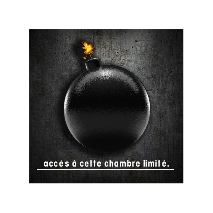 stickers / autocollant accès chambre limité BOMBE